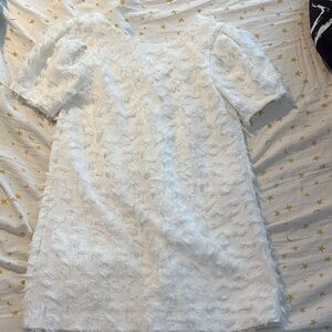Elegant White Textured Kids Top